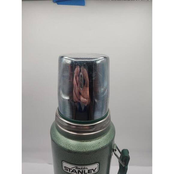 Stanley Aladdin A944DH Stainless Steel Thermos One Quart USA Green Vintage - Picture 4 of 10